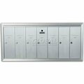 Florence Mfg Co Recessed Vertical 1250 Series, 7 Door Mailbox, Anodized Aluminum 1250-7HA